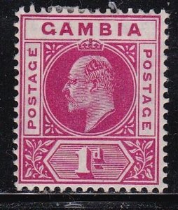 Album Treasures Gambia Scott # 42a 1p Edward VII Mint Hinged