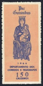 Brazil 1966 Sc#1031a CHRISTMAS 1966  MADONNA AND CHILD  Single MNH