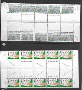 Aland 23-25,28-30 MNH set in block of 10, vf see desc. 2020 CV $217.50