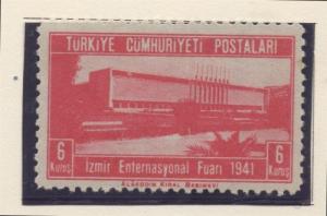 TURKEY;  1941 early Izmir International Fair fine Mint hinged 6k. value