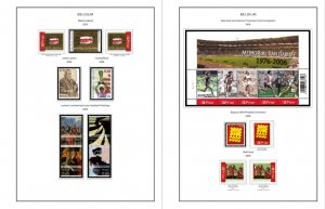 COLOR PRINTED BELGIUM 2000-2010 STAMP ALBUM PAGES (155 illustrated pages)