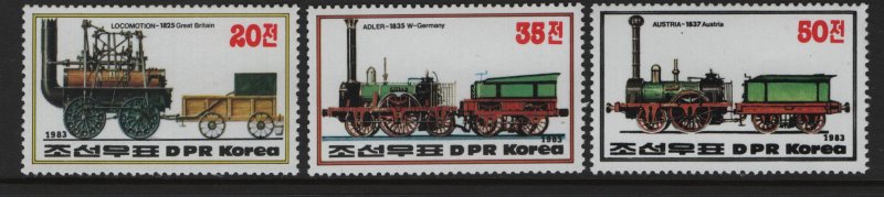 KOREA  2307-2309  MNH TRAINS 1983