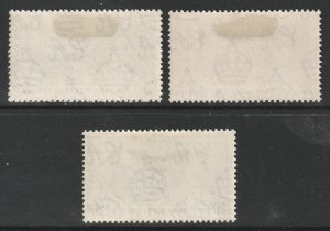 Mauritius Scott 208/210 - SG249/251, 1937 Coronation Set MH*