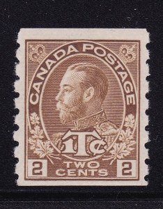 Canada Scott MR7a,  1916 KGV Brown 2c +1c Type 1 War Tax, VF, MNH. Scott $540
