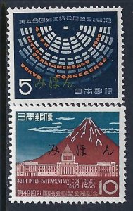 Japan 701-02 MNH Mihon I132-6