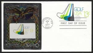 UNITED STATES FDC 13¢ Golf Stamped Envelope 1977 Ross