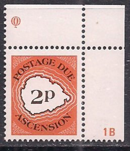 Ascension 1986 QE2 2p Postage Dues SG D2 MNH ( F1434 )