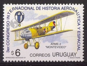 Uruguay stamp 1997- 3rd international congress of aeronautical and space history