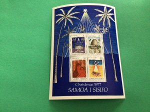 Samoa I Sisfo Christmas 1977 mint never hinged stamps sheet A10658
