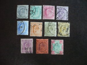 Stamps - India - Scott# 60-70 - Used Part Set of 11 Stamps