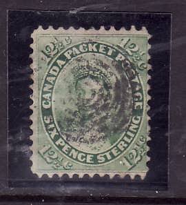 Canada-Sc#18-used 12&1/2c QV-1859-