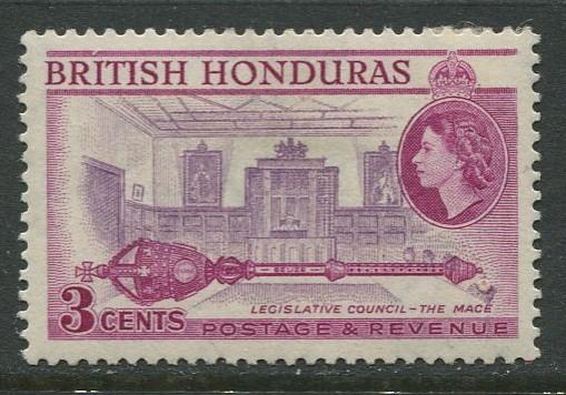 British Honduras.- Scott 146a - QEII Definitives -1953 - MVLH -Single 3c Stamp