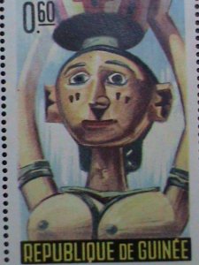 ​GUINEA-1965 SC#363 YOKI-WOODCAVED STATUETTE A NUDE GIRL-BOKE MNH-PAIRS VF