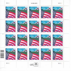 US#3448 34c FLAG OVER FARM pane of 20 (MNH)  CV$45.00