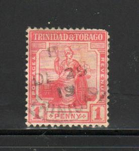 TRINIDAD & TOBAGO #2  1913  1p BRITANNIA       F-VF  USED  d