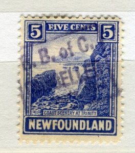 CANADA NEWFOUNDLAND; 1923 early Pictorial issue used 5c. value Postmark