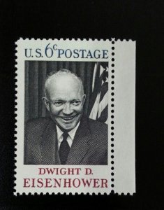 1969 6c Dwight David Ike Eisenhower, Memorial Scott 1383 Mint F/VF NH