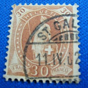 SWITZERLAND 1901  -  SCOTT # 95a      USED       (Xs13)