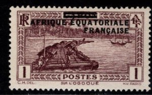 French Equatorial Africa Scott 1 MH* stamp expect similar centering.