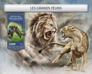 Togo - 2018 Big Cats on Stamps - Stamp Souvenir Sheet - TG18210b