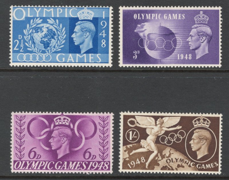 Great Britain 1948 Olympic Games Scott # 271 - 274 MNH