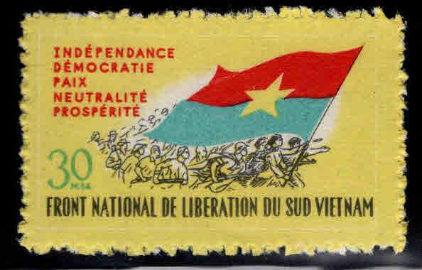 Viet Nam , Viet Cong Michel 21 NGAI Flag stamp