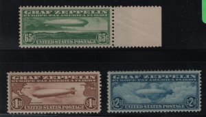 C13 - C15 VF-XF Zeppelin Set OG never hinged nice color cv $ 1700 ! see pic !