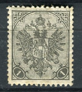 BOSNIA; 1900 early Eagle Coat of Arms issue used hinged 1h. value