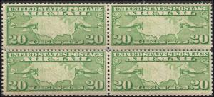 1927 US SC # C9 F- VF MINT NH og BLOCK 4 - SOUND - PRISTINE