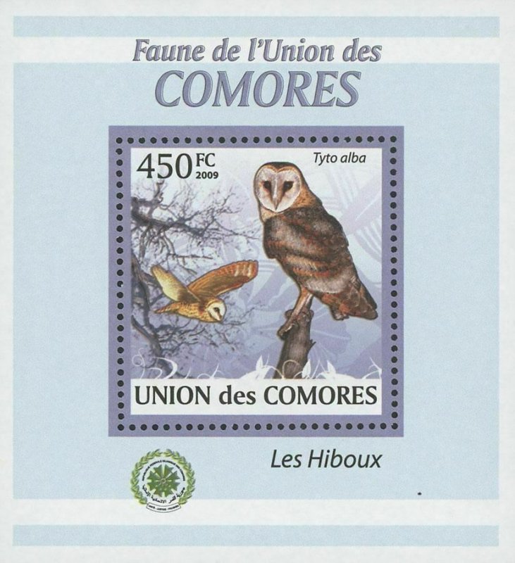 Owls Bird Stamp Tyto Alba Birds Mini Sov. Sheet MNH