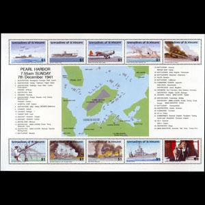 ST.V.G. 1991 - Scott# 818 Sheet-Pearl Harbor NH