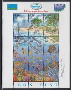 Aruba 150 Marine Life Sheet mnh