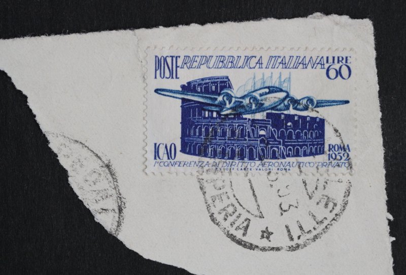 Italy Scott # 611 ,  1st International Civil Aviation Conference, Rome , 1952