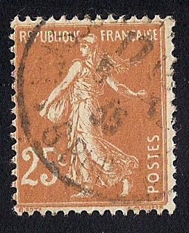 France #169 25C Sower, Brown Stamp used F