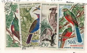 Gabon #C14-17 used cpl birds