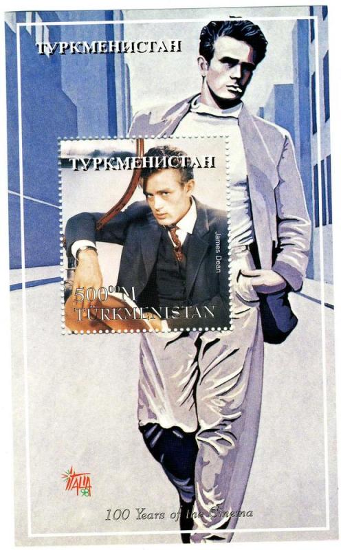 Turkmenistan 1998 JAMES DEAN American Actor Italia'98 s/s Perforated Mint (NH)