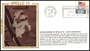 US Apollo XV Moonlanding 1974 Colorano Space Cover