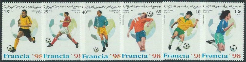 C0427 - Western SAHARA OCCIDENTAL - 1996, set of 6: France 98, Soccer, World cup