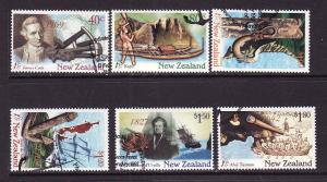 New Zealand-Sc#1413-18-used set-Discoverers-1997-