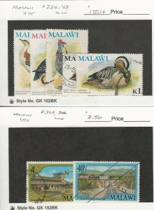 Malawi, Postage Stamp, #239-243, 303, 306 Used, 1975-77, JFZ