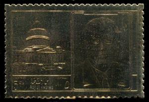 Ras al Khaima 273, MNH, Kennedy and U.S. Capitol gold foil stamp