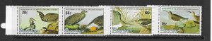 Penrhyn 311-4 MNH cpl.  Bird set X 25, vf.   2022 CV $ 387.50