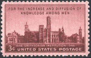 SC#943 3¢ Smithsonian Institution Single (1946) MNH