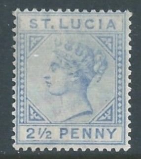 St. Lucia #31 MH 2 1/2p Queen Victoria - Die B