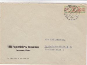 German DDR 1960 Lunzenau  official courier stamp cover r20181