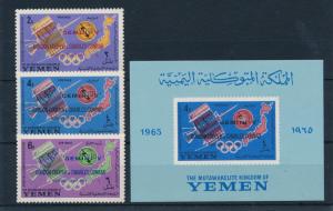 [42655] Yemen Kingdom 1965 Space Travel Olympic rings Overprint Gemini V  MNH