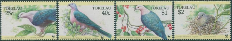 Tokelau 1995 SG220-223 Endangered Species set MNH