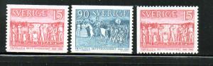 Sweden Sc 556-8 1960Target Shooting stamp set mint NH