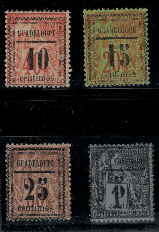 Guadeloupe 1889 SC 6-9 Mint SCV $140.00 Set