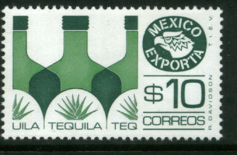 MEXICO Exporta 1125 $10P Tequila Fluor Paper 6 MNH